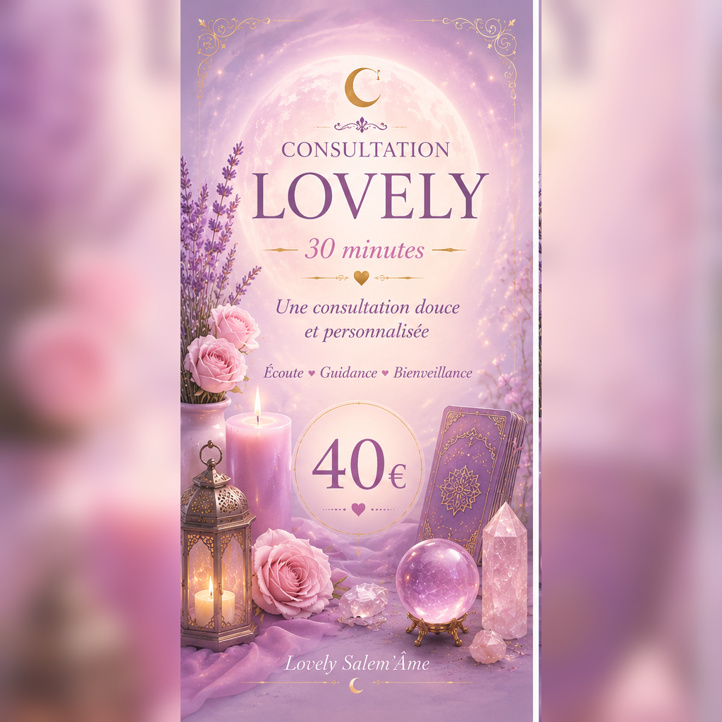 ✨ Consultation Lovely de 30 minutes – Guidance Directe & Essentielle ✨