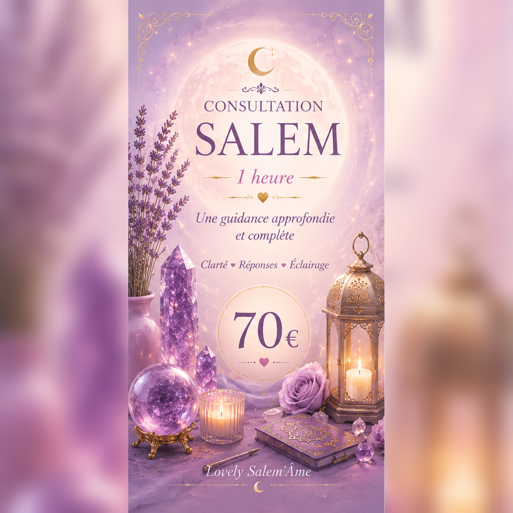 ✨ Consultation de 1h SALEM – Médium Avec et Sans Support ✨